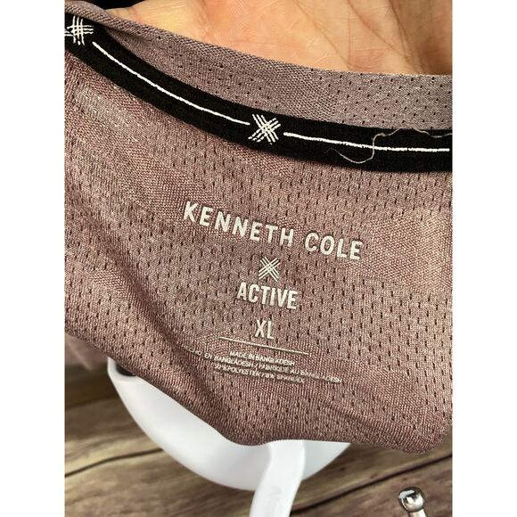 Kenneth Cole Shirt Mens Size XL Color Purple Active Stretch UPF 50+ Tech S/S Tee - Picture 5 of 9
